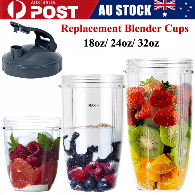 Replacement 18oz 24oz 32oz Cups Flip Top To Go Lid for NutriBullet 600w 900w AU