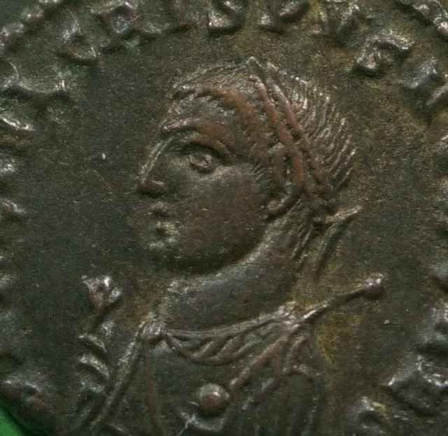 Roman Imperial ae19 Bronze Follis of Crispus JUPITER