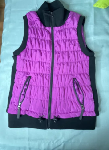 Calvin Klein Performance Vest Women’s Large Purple  Cell Phone Pocket Outdoor