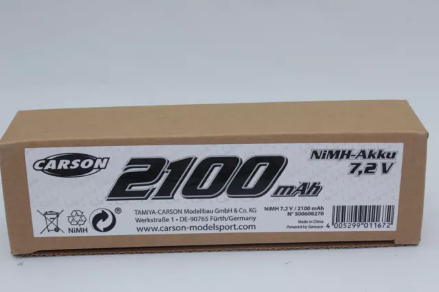 !! SALE !!    CARSON 500608270   7,2V 2100mAh NiMH Race Akku TAM  NEU OVP