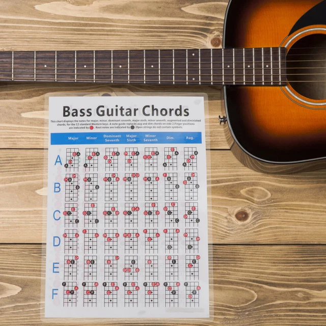 CAPO TRANSPOSE CHART Electric Bass Trainer Map Chord Trainning Guide £9