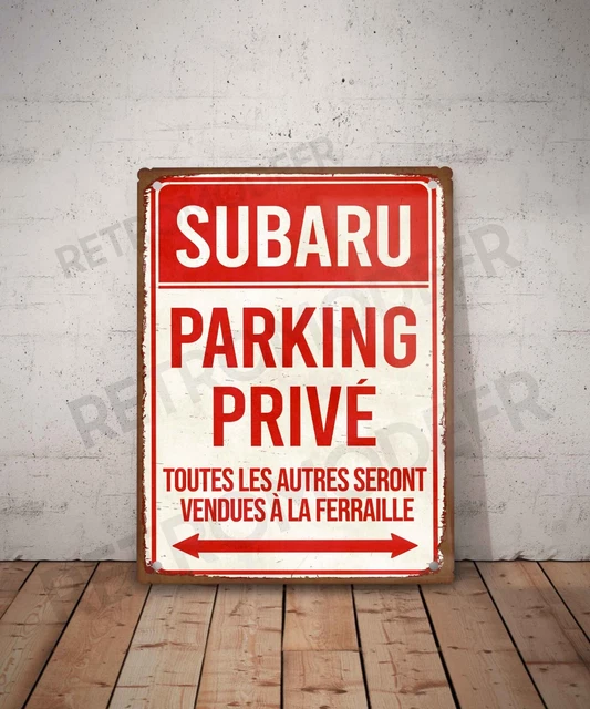 Plaque métal vintage matra simca parking privé Enseigne Garage Déco