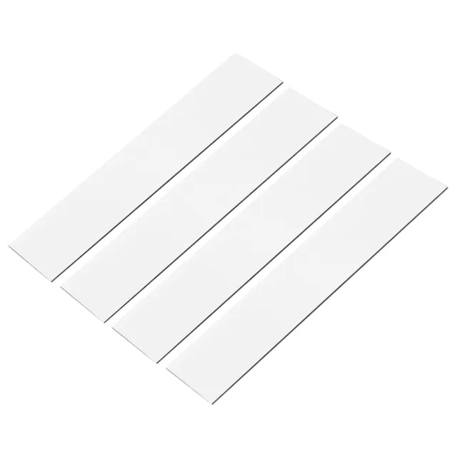 ABS Plastic Sheet 10"x2"x0.05" ABS Styrene Sheets Building 4 Pcs White/Black