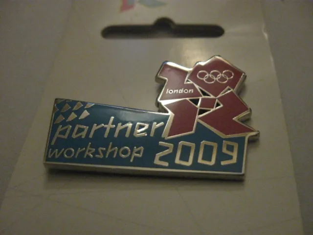 Rare Old 2012 Olympic Games Partner Workshop Enamel Press Pin Badge On Card