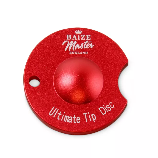 Baize Master RED ULTIMATE TIP DISC Snooker Pool Cue Tip Shaper Sanding Tool