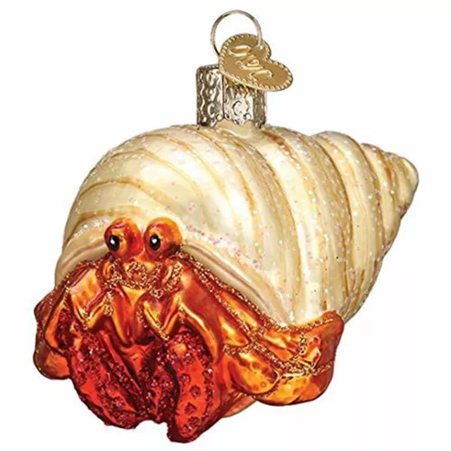 Old World Christmas Glass Blown Ornament, Hermit Crab (With OWC Gift Box)