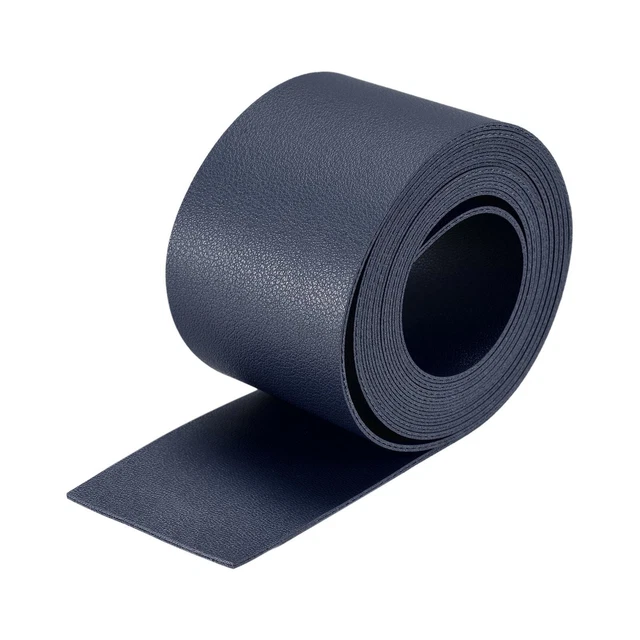Imitación Cuero Tira Cuero Correa Doble Cara 200cm x 5cm Azul Marino para DIY