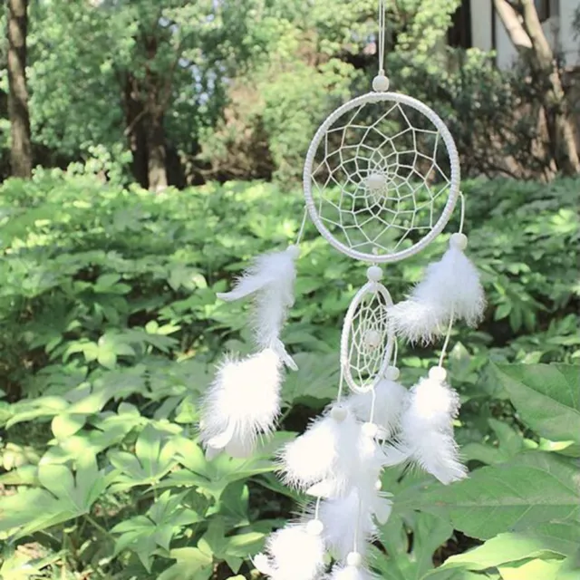 Up Room Decor Wind Chimes Feathers Wall Hanging Dream Catcher Feather Weaving