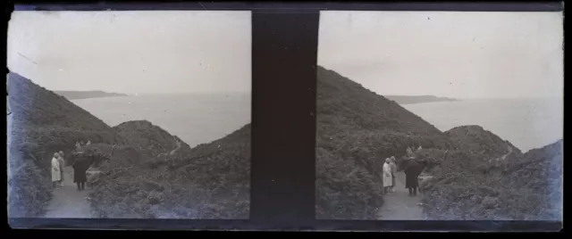 FRANCE Landscape c1930 Original NEGATIVE Photo Stereo Plate P74L17n