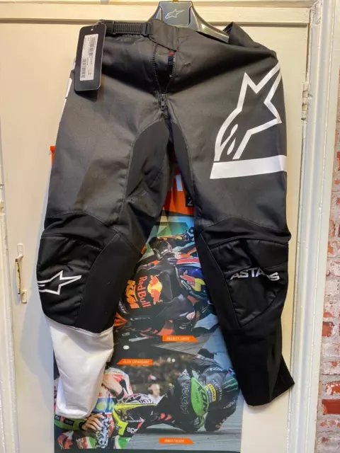 76.2cm Alpinestars Adulte 2022 Liquide Chaser Noir/Blanc Motocross Pantalon