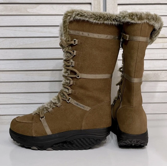 Skechers Shape Ups Faux Fur Lined Winter Boots Women's 9 Skechers Shape Ups Faux Fur Lined Winter Boots Women's 9