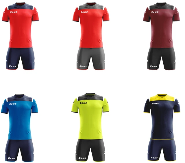 Completo Uomo Donna Zeus Sport Maglia Pantaloncino Calcetto Allenamento Calcio