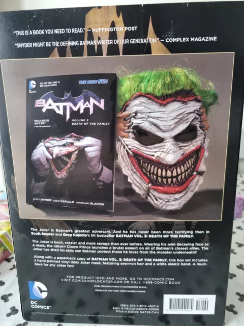 BATMAN: DEATH OF the Family Book and Joker Mask Set by Scott Snyder,  Greg... £ - PicClick UK