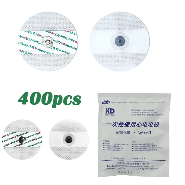 Disposable Electrodes Pads/sheet ECG EKG for Portable Handheld Adult Size 400PCS