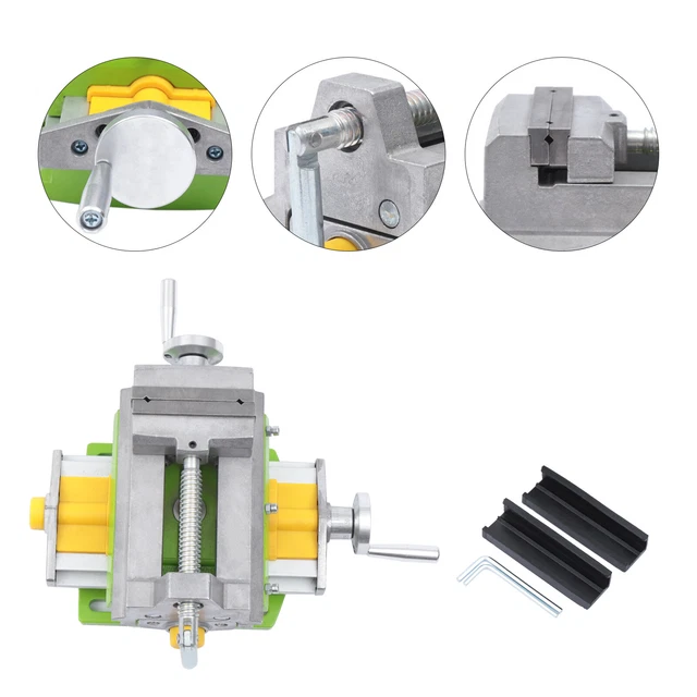 Cross Slide Vise 2 Way X-Y Clamp Cross Vise for Drilling Tools Jaw Length 7.5cm