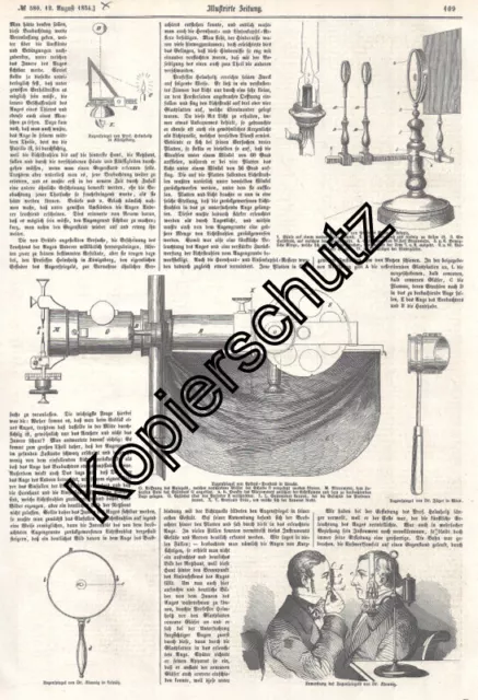 "Augenspiegel"Dr. Klaunig/Leipzig+Prof. Helmholz/Königsberg Holzstich  von 1854