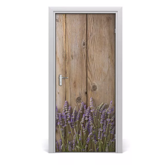 Vinilos para Puertas Decorativos Adhesivos 95x205 cm madera de lavanda