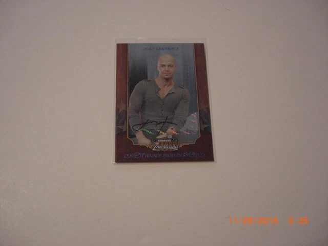Joey Lawrence 2009 Donruss Americana Private Signings Auto 7/49 Signed Card