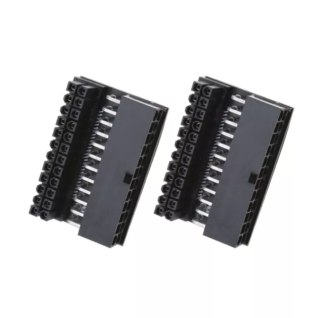 2pcs 24 Pin 90 Degree ATX 24Pin Female to 24pin Male Right Angle Adapter