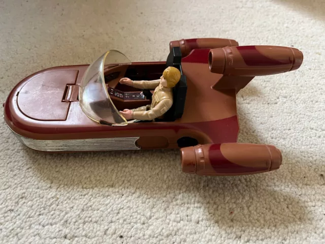 Originale vintage Star Wars Landspeeder Kenner (USA '78) con personaggio Luke Skywalker