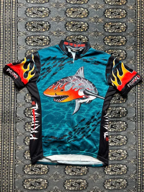 VTG PRIMAL WEAR Shark Cycling Jersey Size M Made In USA $39.99 - PicClick