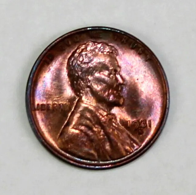 1931 S Key Date Lincoln Wheat Cent Penny UNC BU Red Brown RB 1c Coin