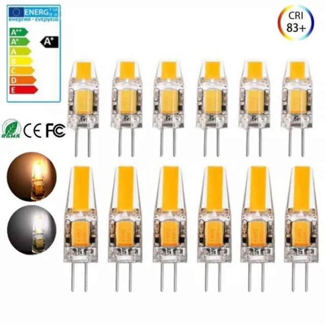 10x G4 LED COB Lampe 3W 6W Leuchtmittel Birne Warmweiß Kaltesweiß AC/DC 12V