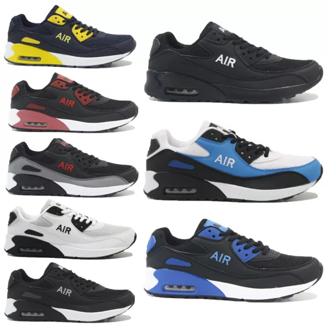 Mens Shock Absorbing Running Trainers Casual Lace Gym Walking Sports Shoes Size