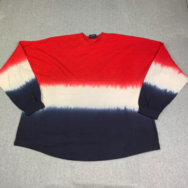 Spirit Jersey Shirt Adult Xl Red White Blue Striped Long Sleeve Outdoors Mens