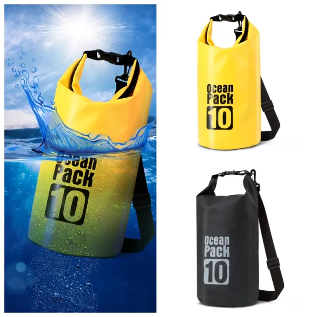 MoFut 10L Tarpaulin Packsack Seesack WASSERDICHT Rollbeutel Dry Bag Strandtasche