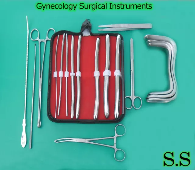 Gynecology Surgical Instruments Sims Hegar Dilators Kit