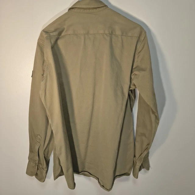 VTG 40S WWII US Army Khaki Cotton Twill Service Shirt Patches Unisex Sz ...