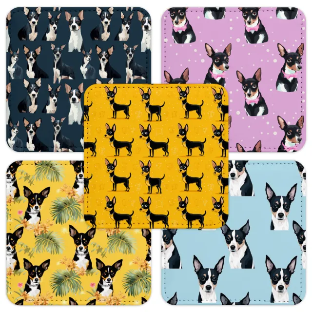 Coaster Drinking Placemat Mat|Cute Rat Terrier Puppy Dog Canine Pattern #A2