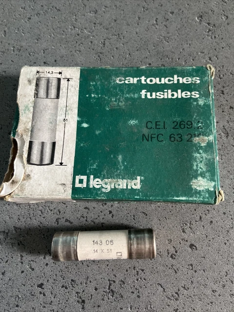Lot De 5 Cartouches Fusible 14306                                    6 A 14,3x51