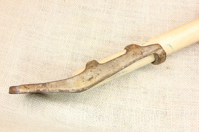 Old 1" Flag Pole Bracket Banner Support Vintage Cast Iron Silver Paint Rustic 3