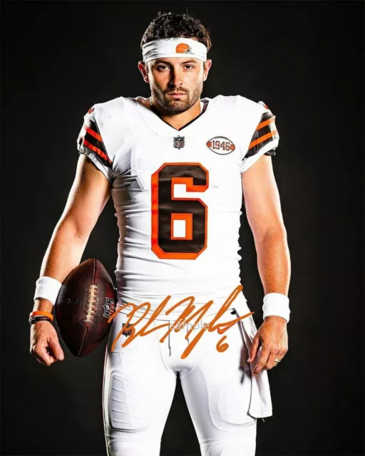 Baker Mayfield Reprint 8X10 Photo Autographed Signed Man Cave Gift Browns