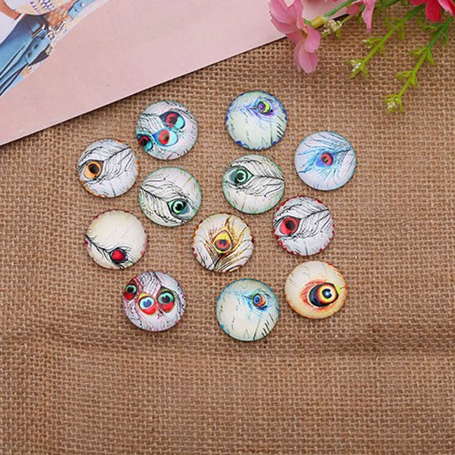 2x Flatback Glas Schmuck Schmuck Machen Anhänger Anhänger Fach Patch 9