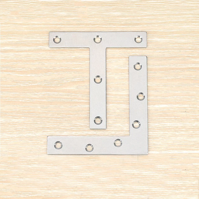 Stainless Steel L T Shaped Right Angle Corner Brace Joint Bracket Plate Support