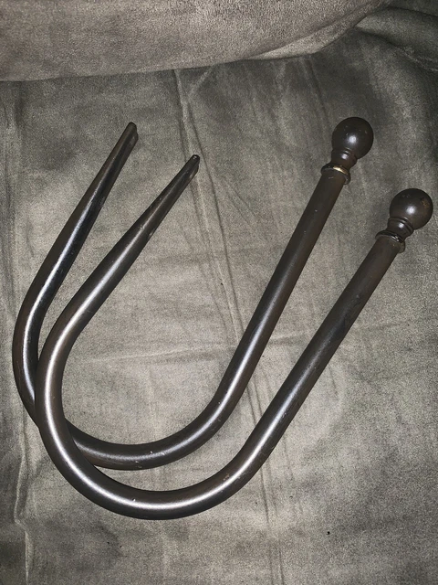 Curtain Tie Back U Shape Hooks Metal Holdback Holder 2Pcs Large