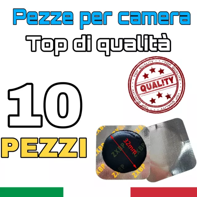 PEZZE TOPPE RATTOPPI PER RIPARAZIONE CAMERA E TUBELESS DIAMETRO 32mm (10PZ)