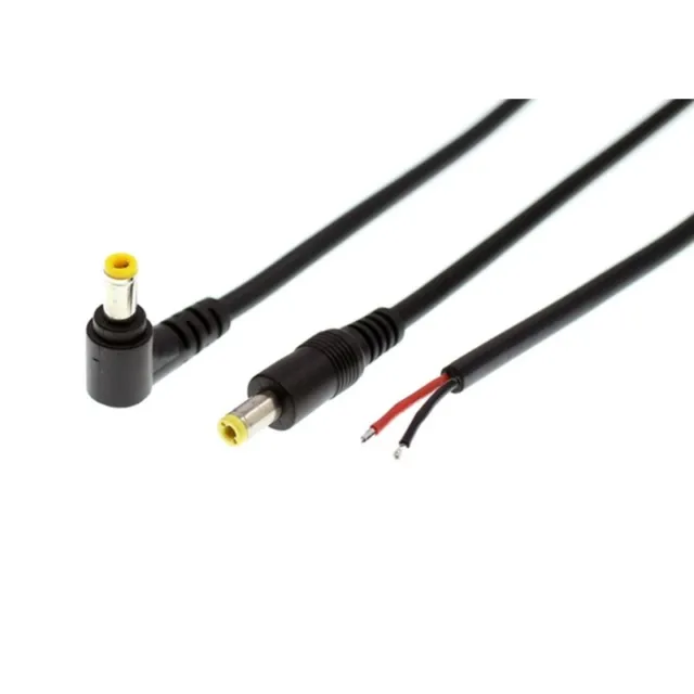 Cable de alimentación macho de extremo abierto DC5525 5,5x2,5 mm enchufe macho para cámara de seguridad, DVR, tira de LED