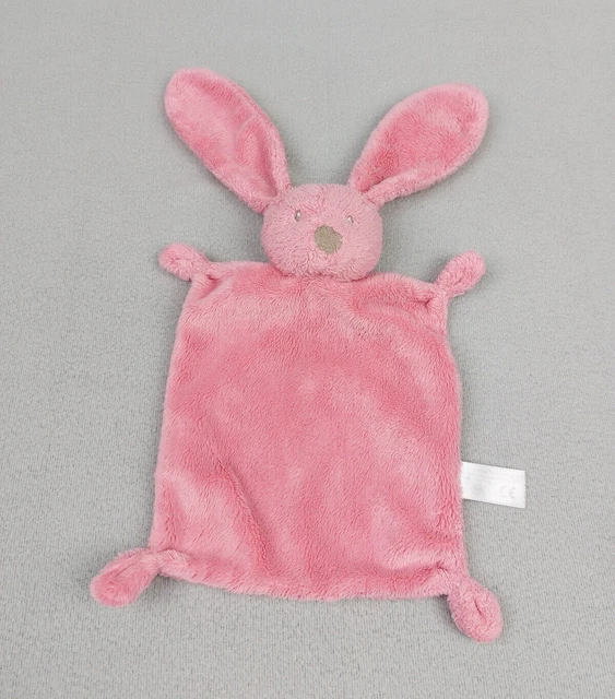 doudou lapin plat rose nez marron simba toys