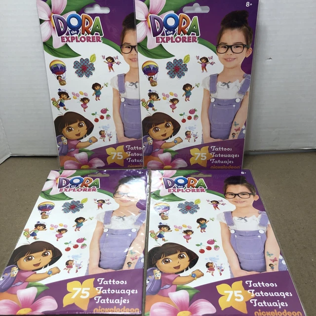 Dora The Explorer Brand New Temporary Tattoos Four Packs 300 Tattoos