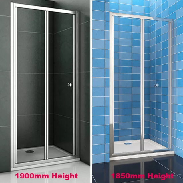 700/760/800/860/900/1000mm Bathroom Bi Fold Shower Door Enclosure Glass Screen