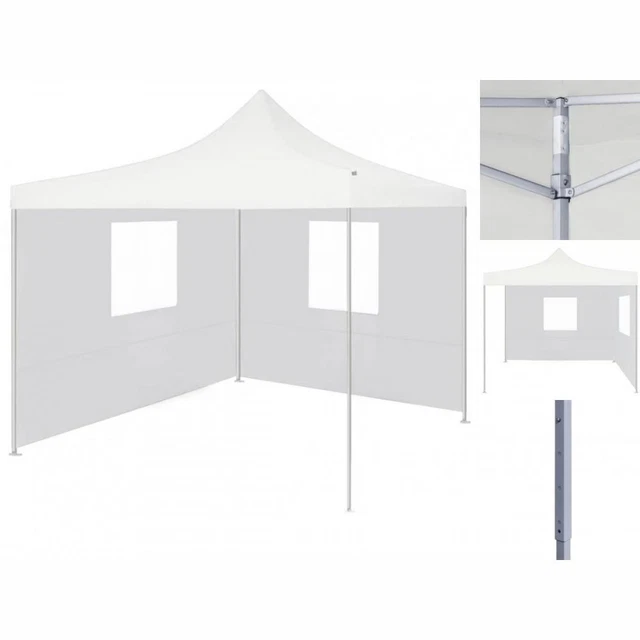 Gartenzelt Profi Partyzelt Faltbar Mit 2 Seitenwänden 3×3m Stahl We Faltpavillon