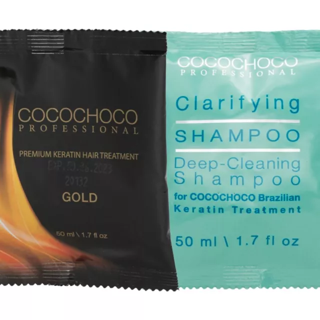 COCOCHOCO SET Keratin 24K GOLD 50 ml & Reinigendes Shampoo 50 ml