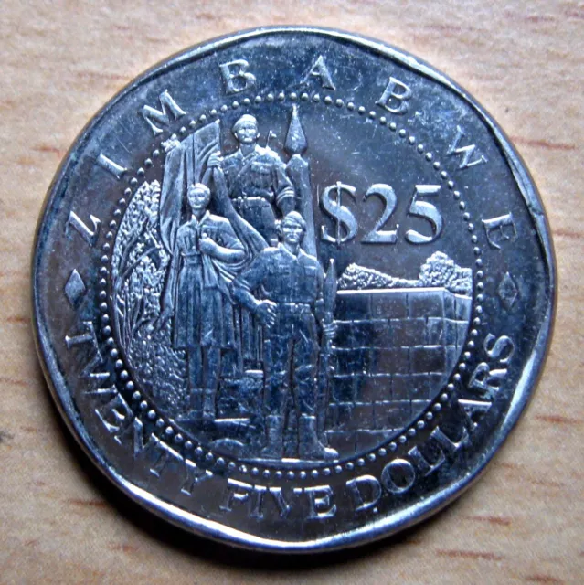 Zimbabwe - 25 Dollars 2003 Unc Km# 15