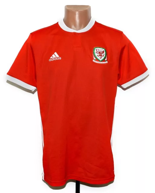 Wales National Team 2018/2020 Home Football Shirt Jersey Adidas Size M Adult