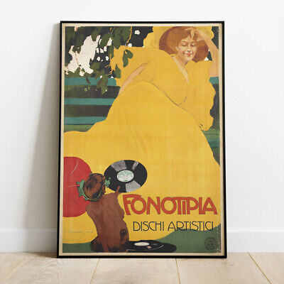 Poster Vintage Fonotipia Dudovich Stampa in Alta Definizione Manifesto Locandina