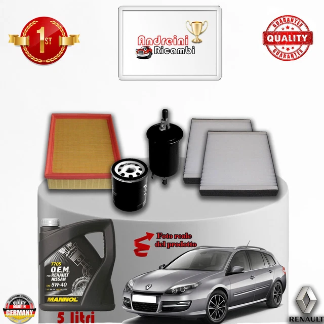 Kit D'entretien K&N Pour Filtre à Air - Nettoyant Et Graissant - Compatible Renault Laguna III - Neuf